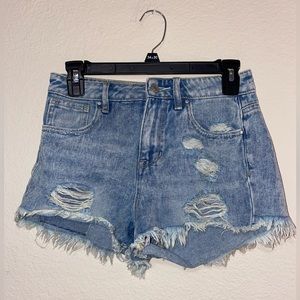 Distressed Jean Shorts
